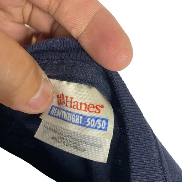 Vintage Mens FatCats Cafe Port San Luis Crewneck Short Sleeve Size S Drk Blue - Picture 4 of 4